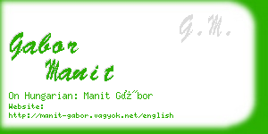 gabor manit business card